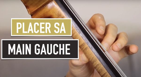 Placer sa main gauche au violoncelle